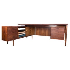 Very Large Danish Rosewood Executive Desk, Model 208 by Arne Vodder for Sibast 1