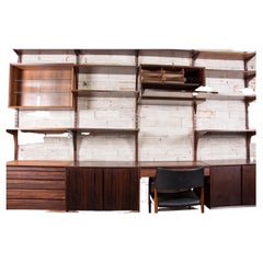 Very Large Danish Rosewood Wall System by Poul Cadovius 1960