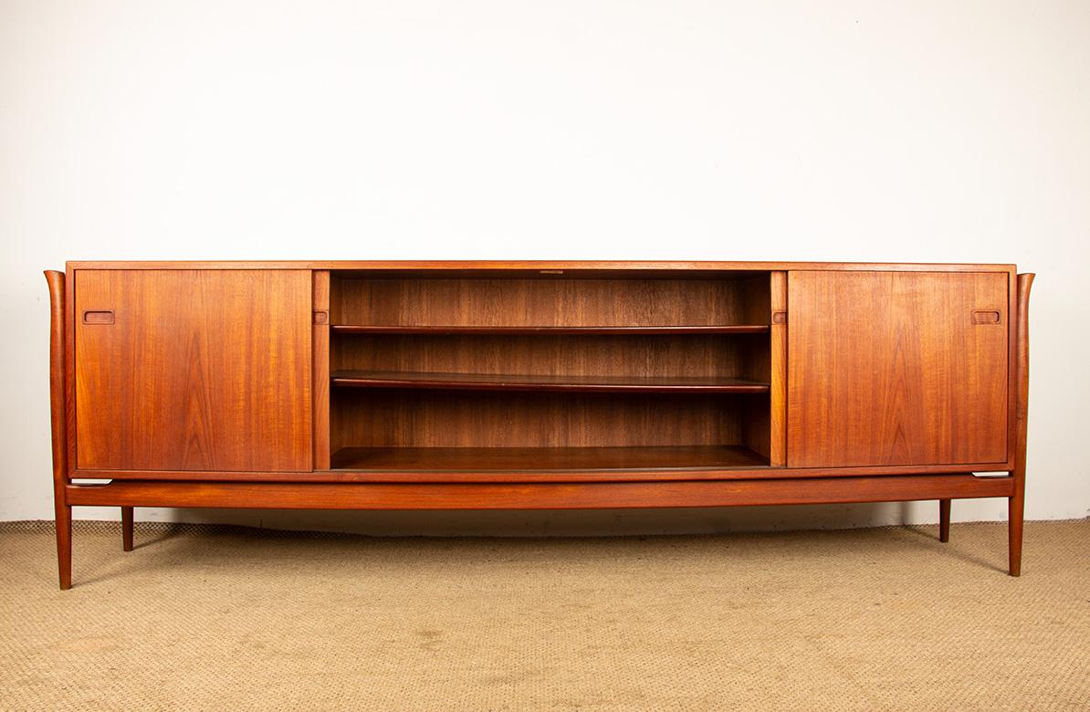Sehr großes dänisches Sideboard 255 cm in Teak 1960. im Angebot 7