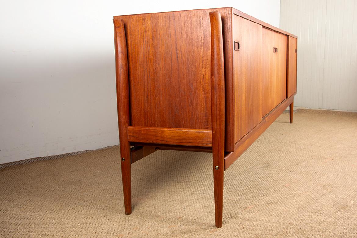 Sehr großes dänisches Sideboard 255 cm in Teak 1960. im Angebot 9
