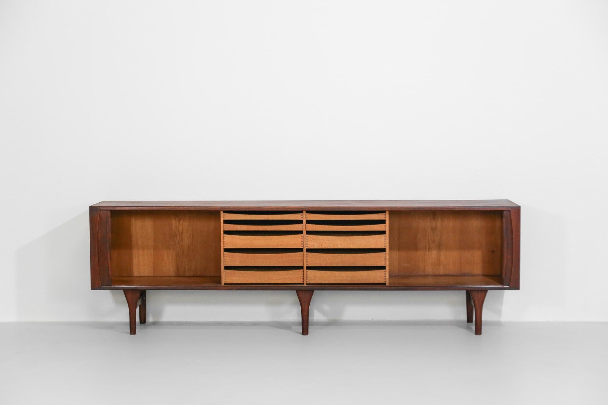 Very Large Danish Sideboard by Henning Kjaernulf in Rosewood, 1960s 4