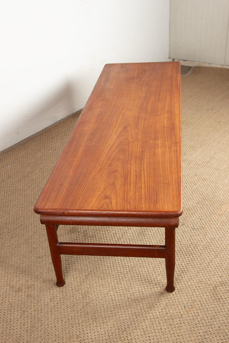 Tavolino o panca da salotto in teak danese molto grande di Borg Mogensen per Soborg. in vendita 3