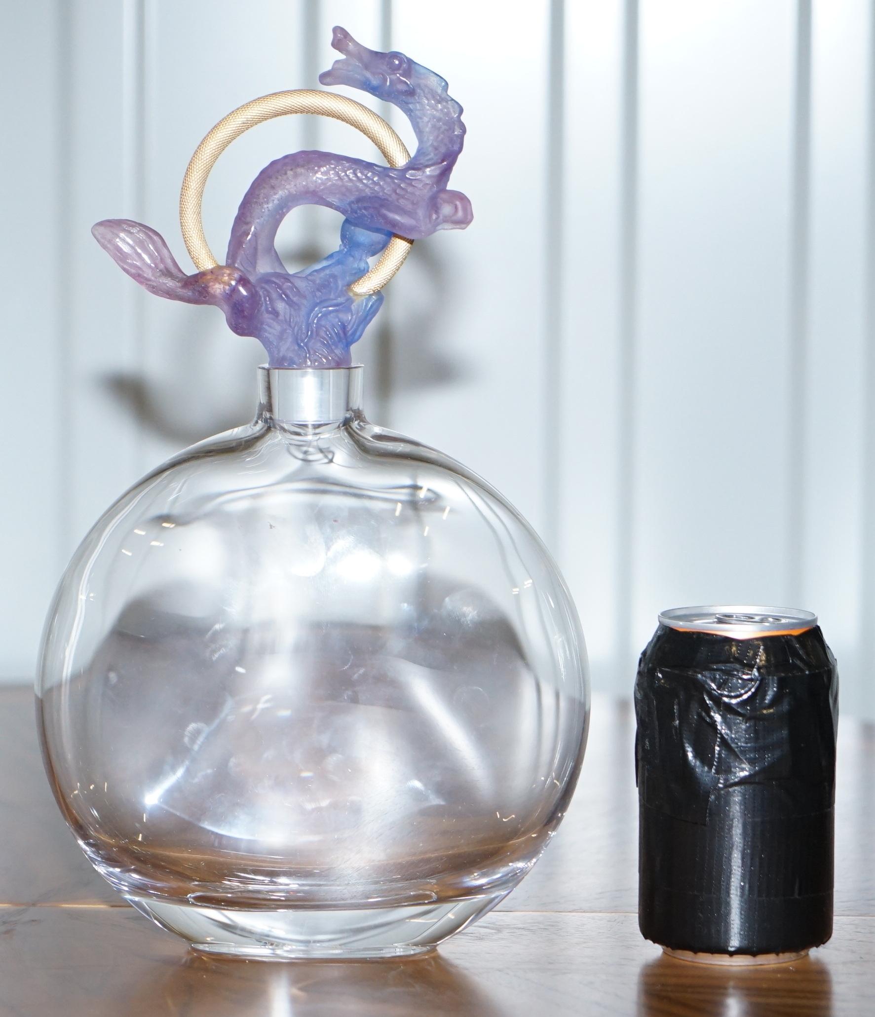 We are delighted to offer for sale 1 of 2 absolutely stunning Daum Paris France very large glass scent bottles

I have two of these, the other has a stunning Rooster on top and is listed under my other items

As you can see in the picture next