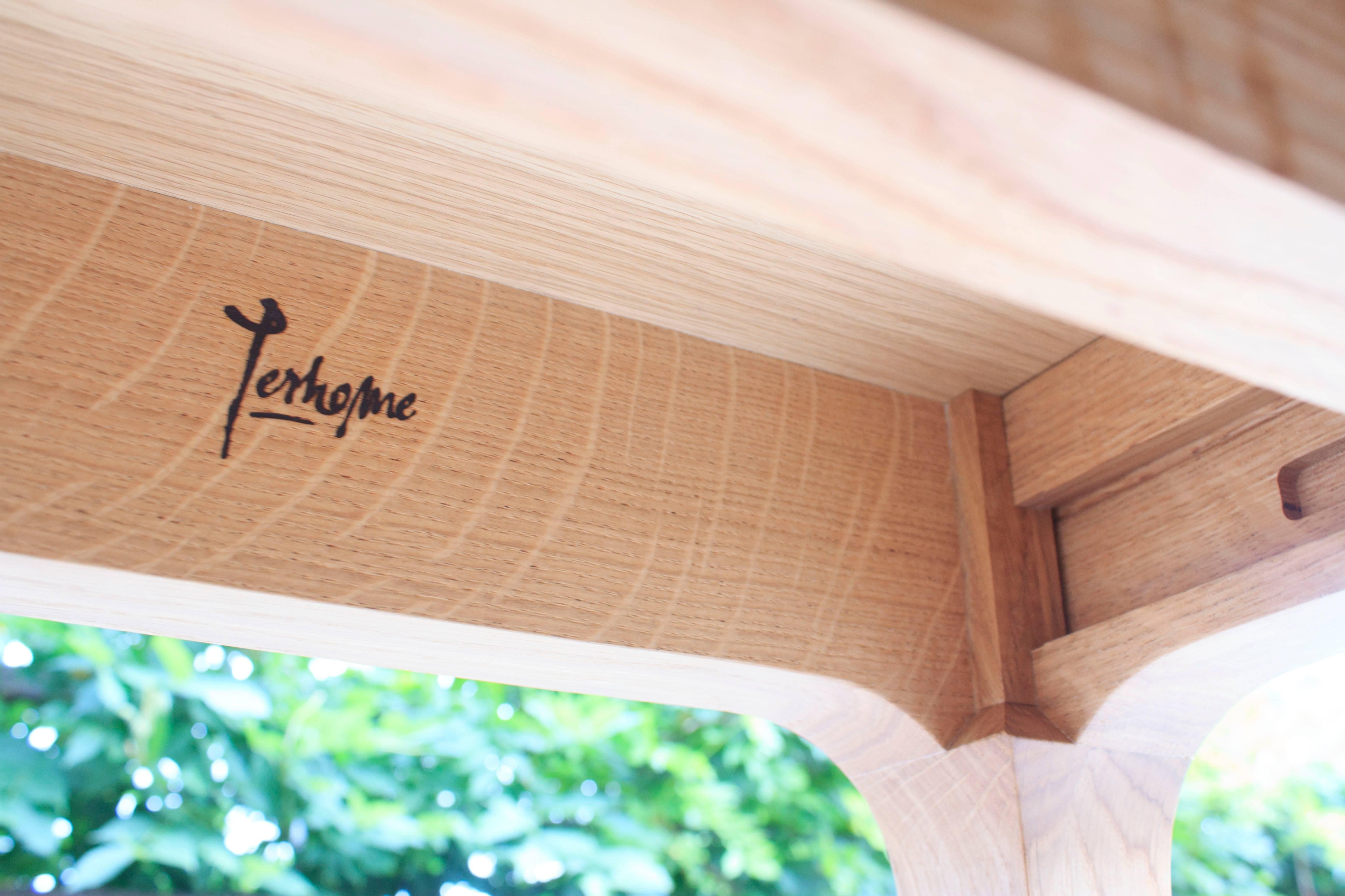 Bois de feuillus Très grande table à manger en bois de « Campagnon De France » et de l'Atelier BAM en vente