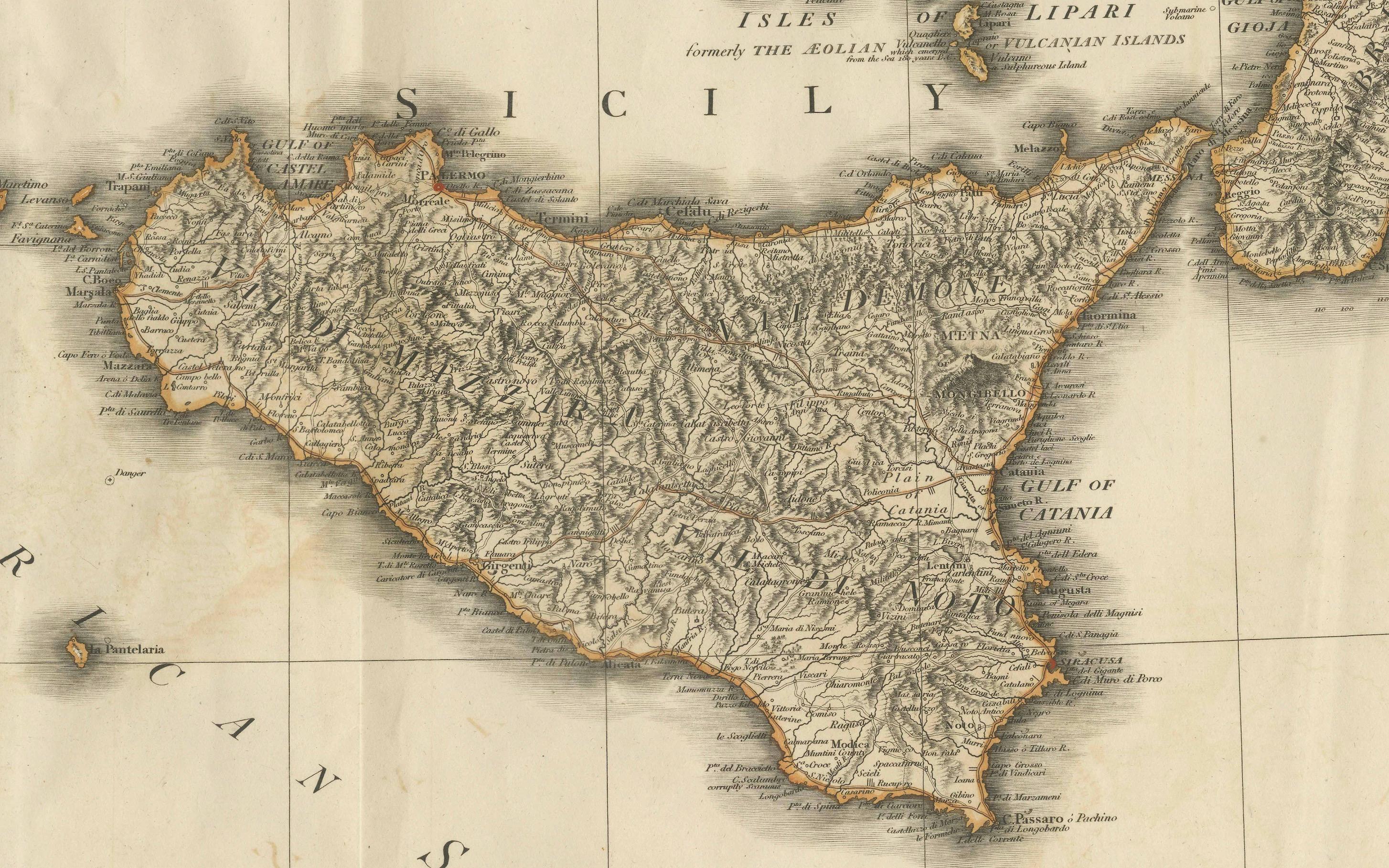 Sehr große, doppelseitige, detaillierte Karte von Italien und seiner Umgebung, 1794 im Angebot 5