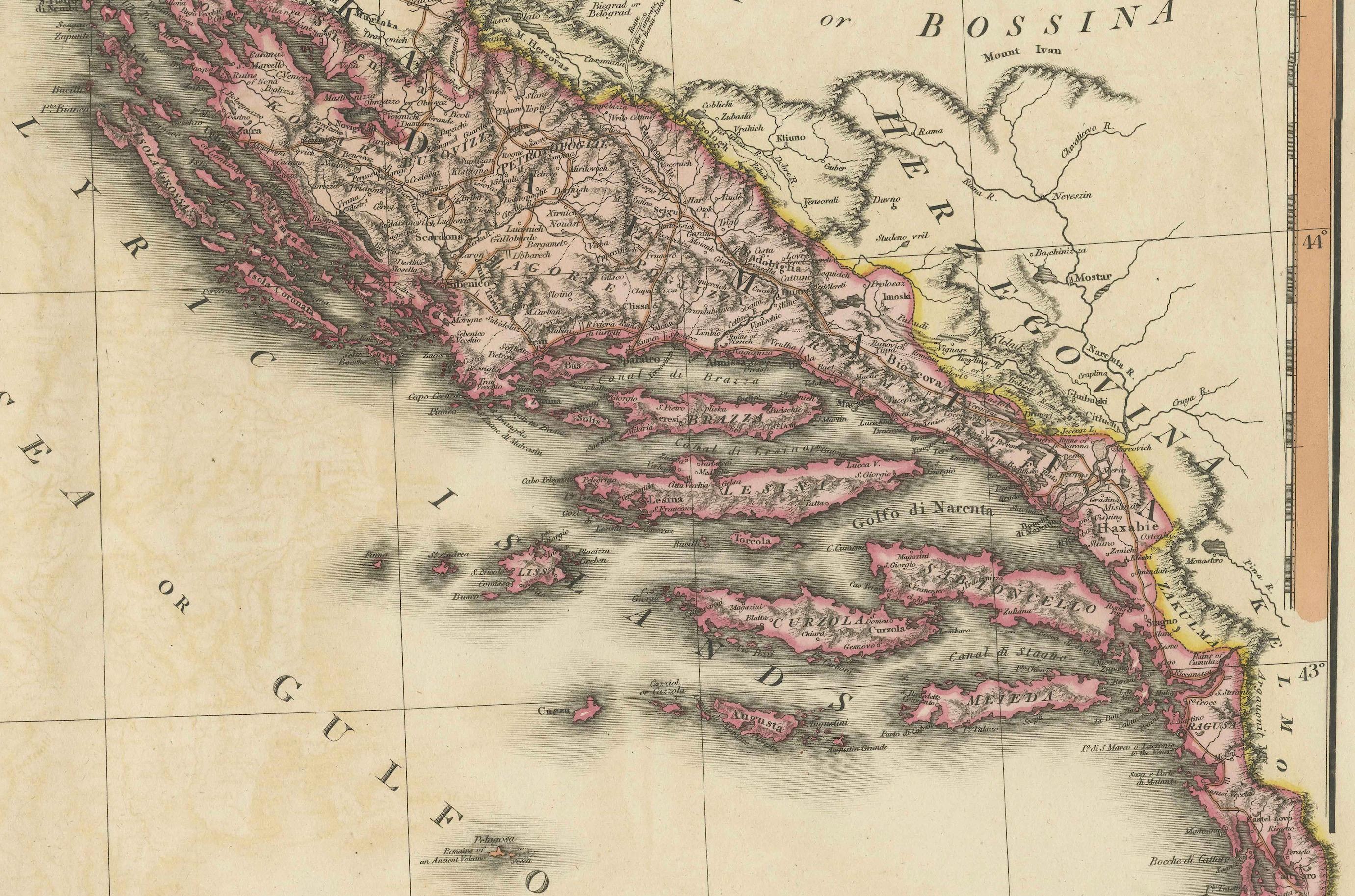 Sehr große, doppelseitige, detaillierte Karte von Italien und seiner Umgebung, 1794 (Spätes 18. Jahrhundert) im Angebot