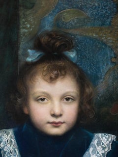 Very Large Drawing Pastel and Gouache, Late 19th Century., 1899, monogram