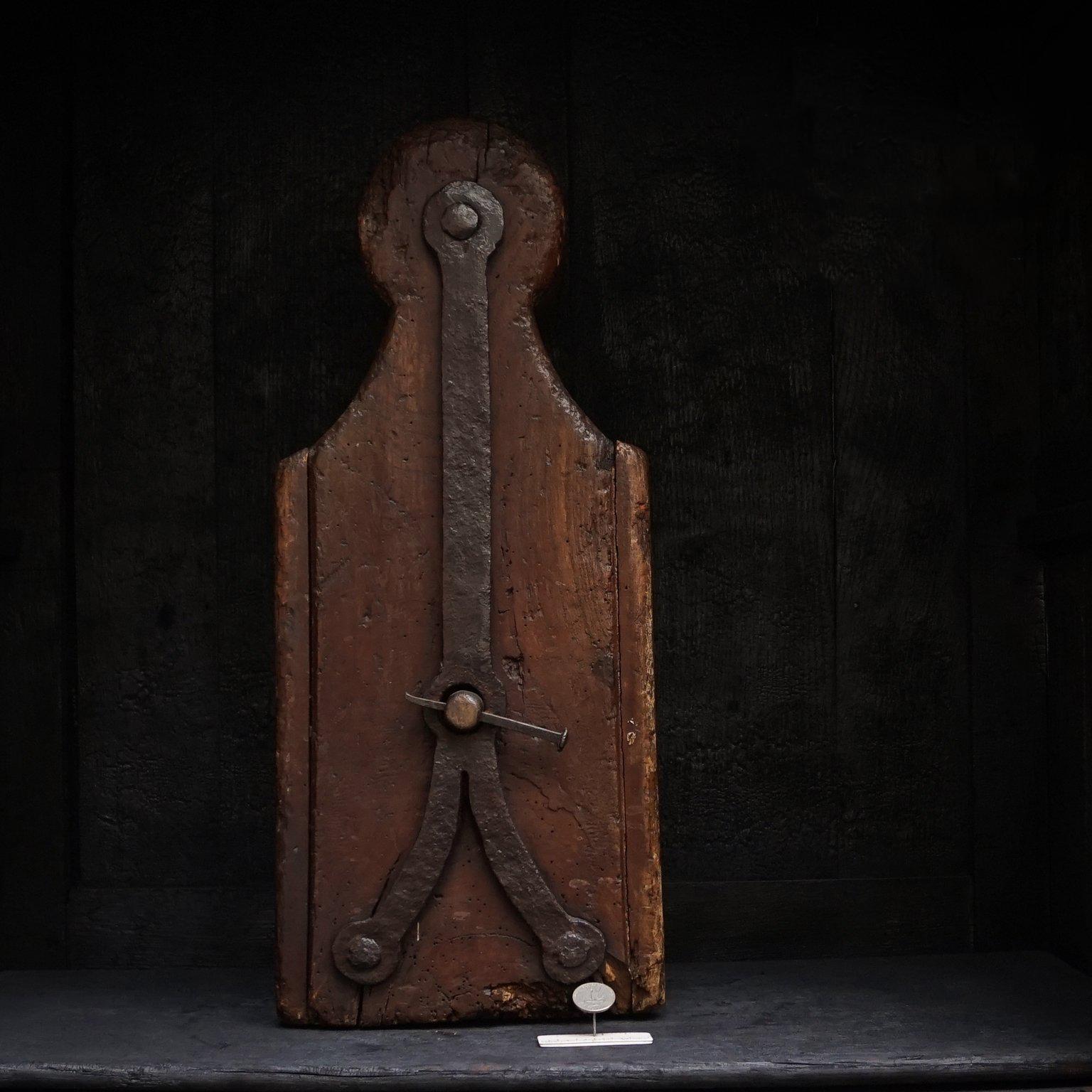 18th Century and Earlier Very Large Dutch 18th Century Wood and Wrought Iron Naval Pulley