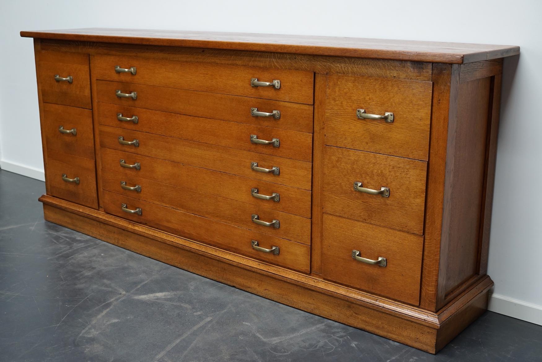 Very Large Dutch Oak Apothecary Cabinet, 1930s For Sale 5