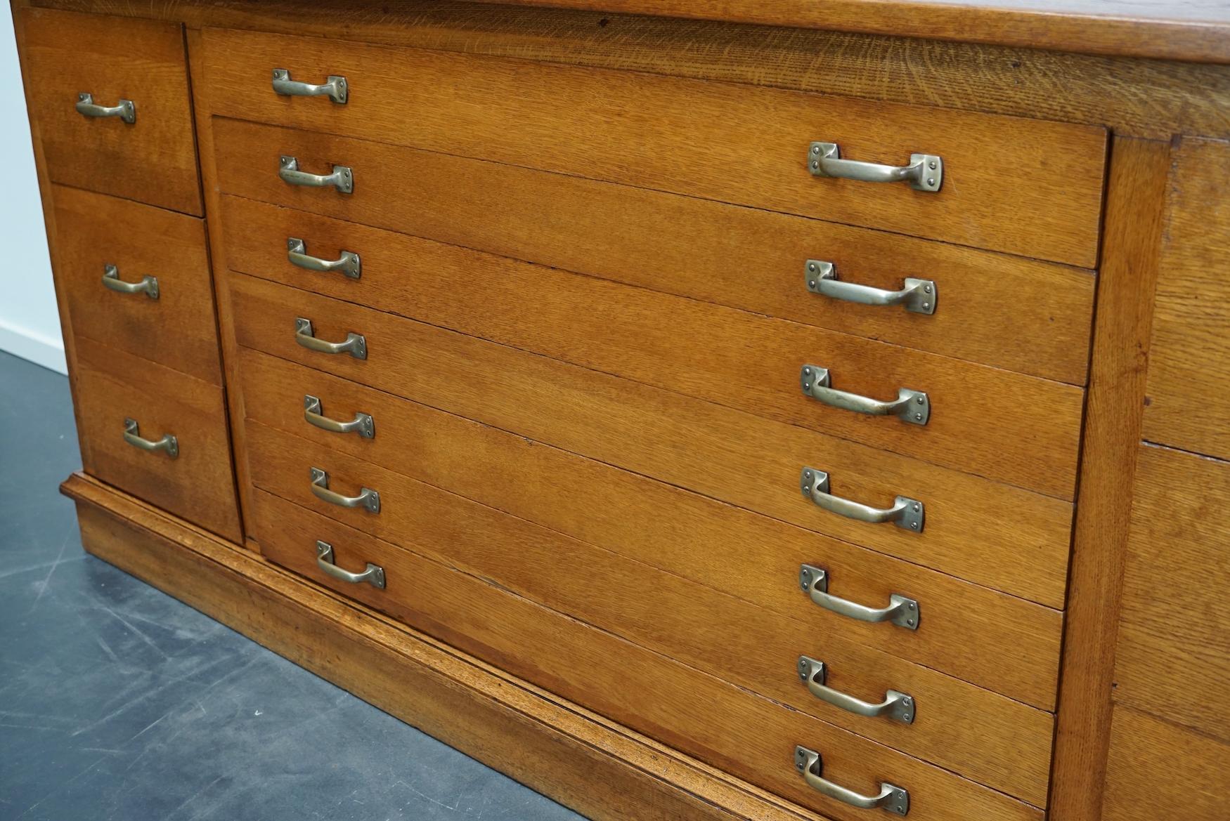 Very Large Dutch Oak Apothecary Cabinet, 1930s For Sale 7