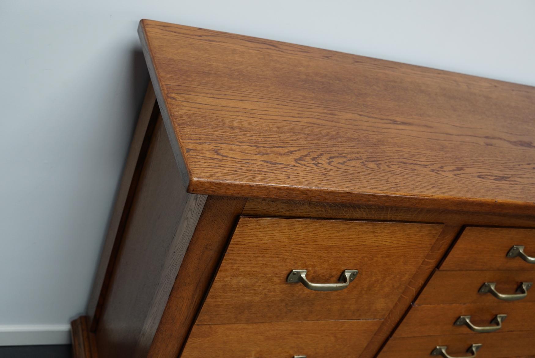 Very Large Dutch Oak Apothecary Cabinet, 1930s For Sale 8