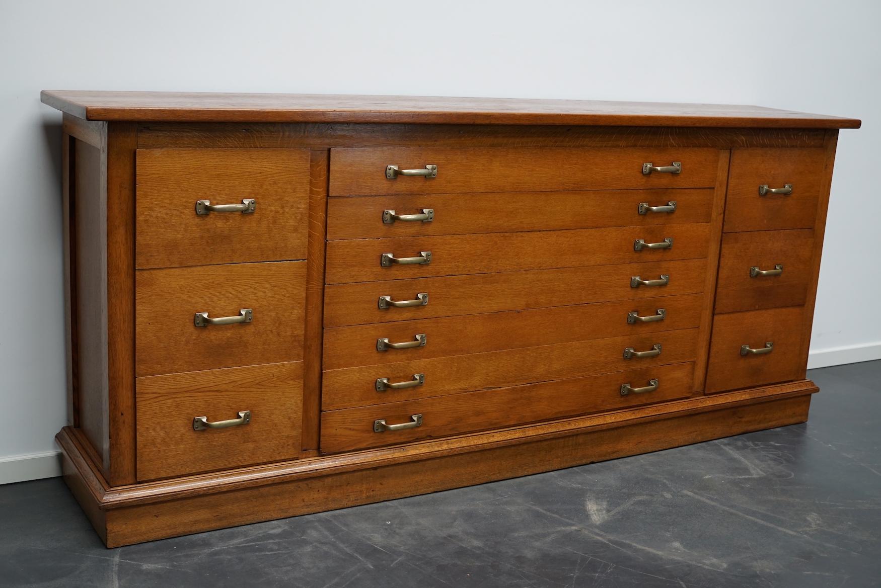 Very Large Dutch Oak Apothecary Cabinet, 1930s For Sale 10
