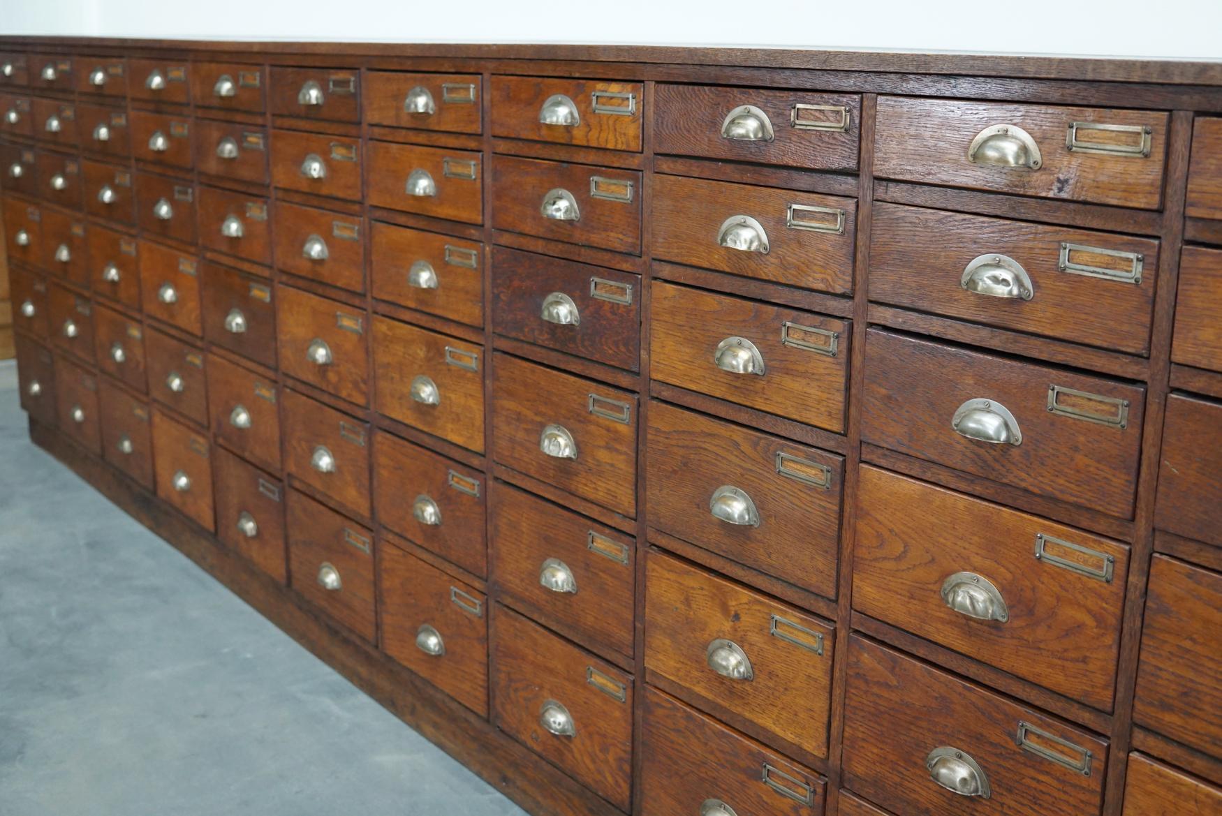 Very Large Dutch Oak Apothecary Cabinet, 1930s 5
