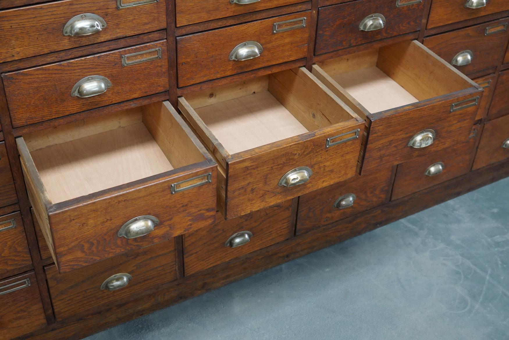 Very Large Dutch Oak Apothecary Cabinet, 1930s 6