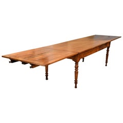 Very Large Early 19th Century French Cherrywood Dining Table