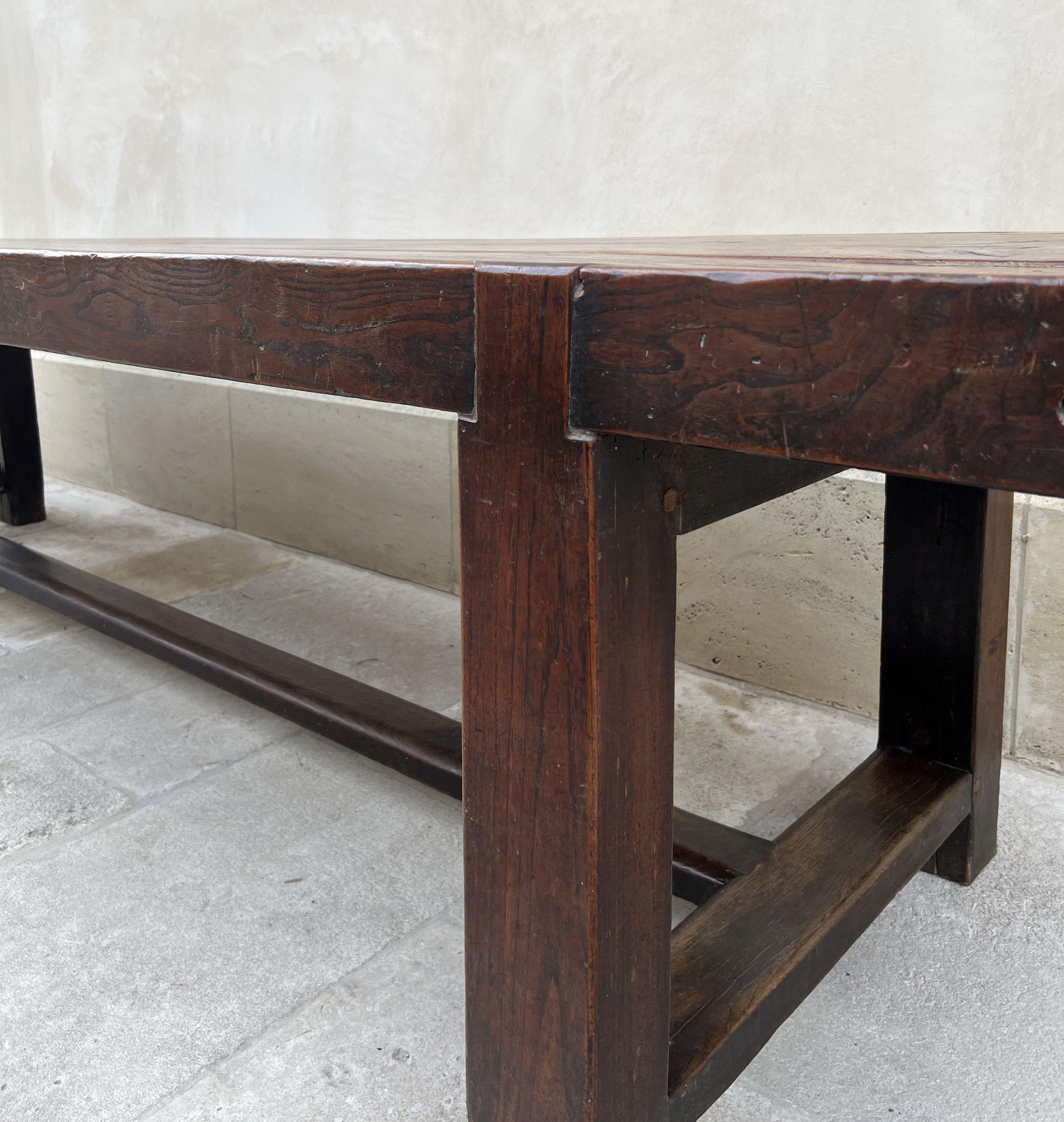 Mesa de granja refectorio muy grande de principios del siglo XIX en venta 6