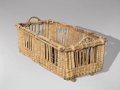 Very Large Early 20th Century french Wicker basket