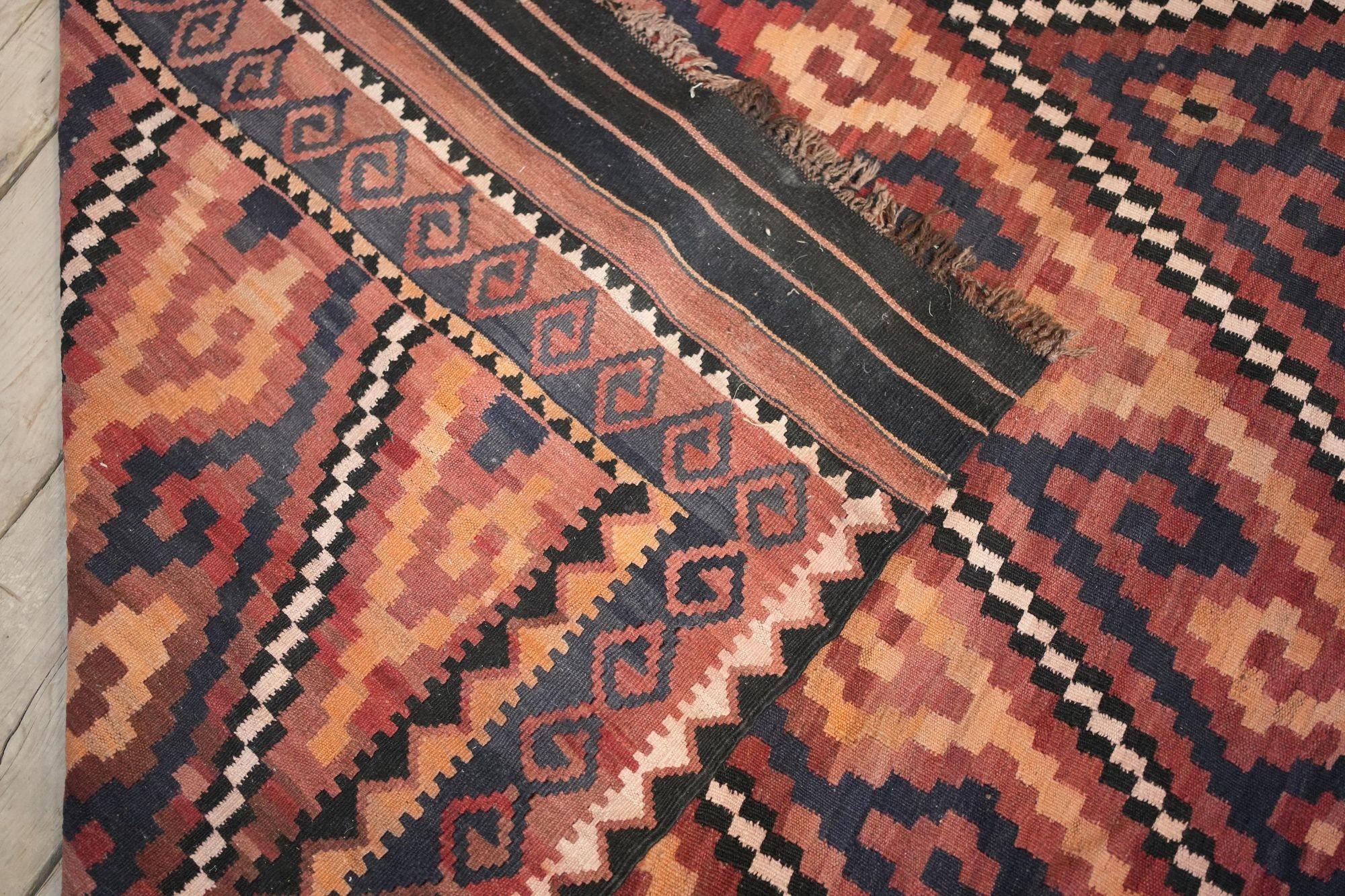 Very large Early 20th century Maimana Kilim rug For Sale 8