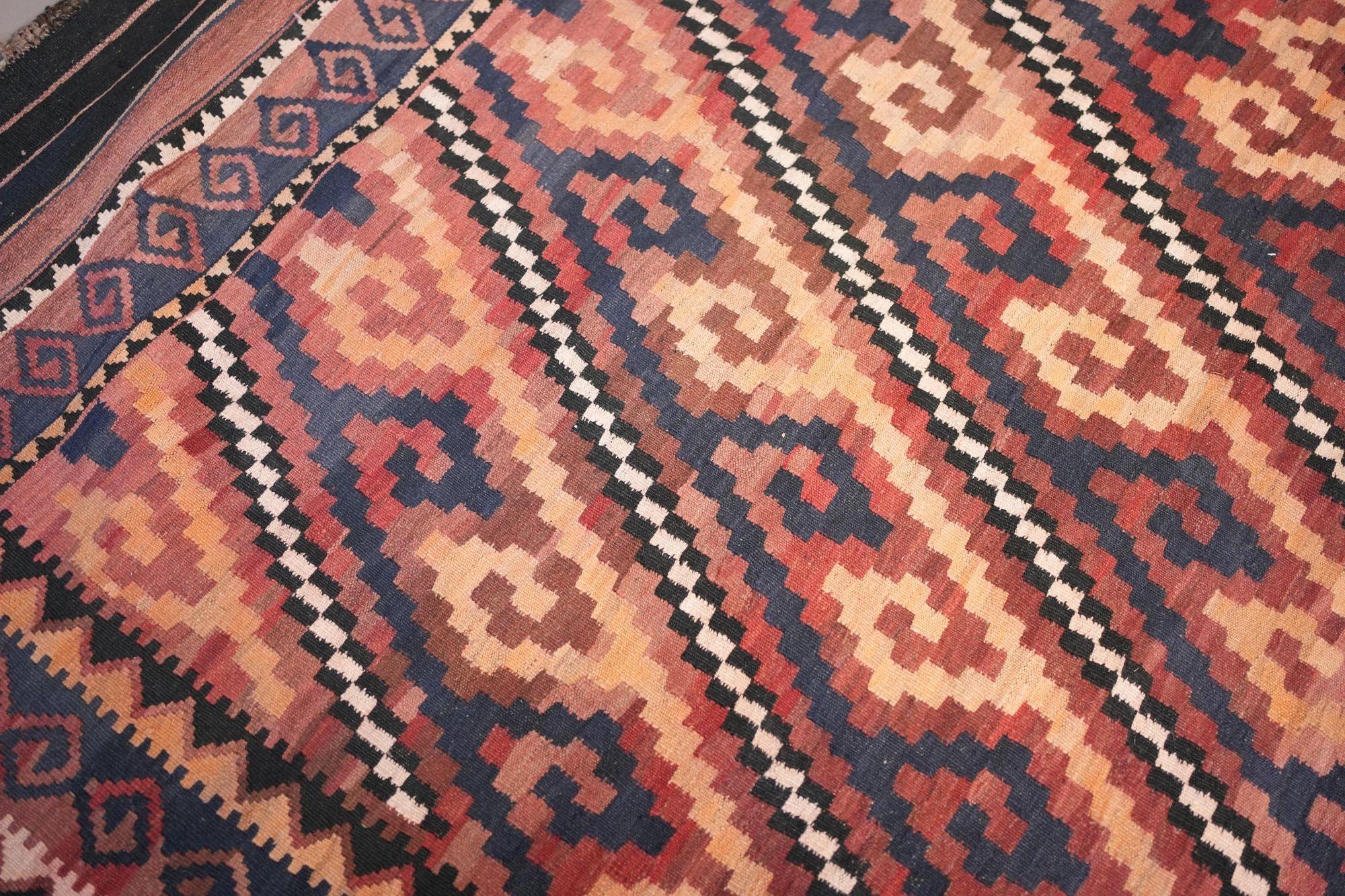Wool Very large Early 20th century Maimana Kilim rug For Sale