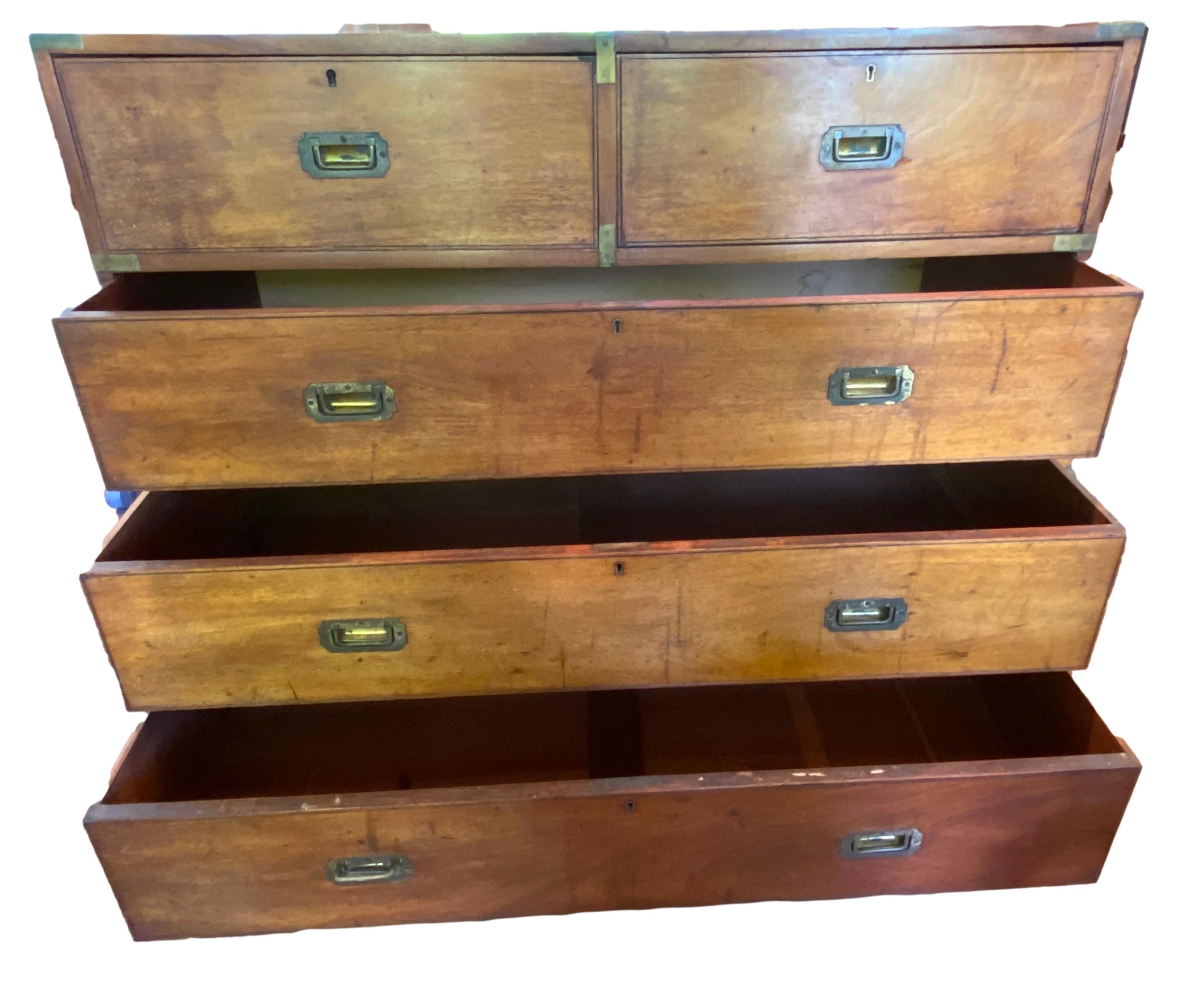 Very Large English Campaign Chest For Sale 8