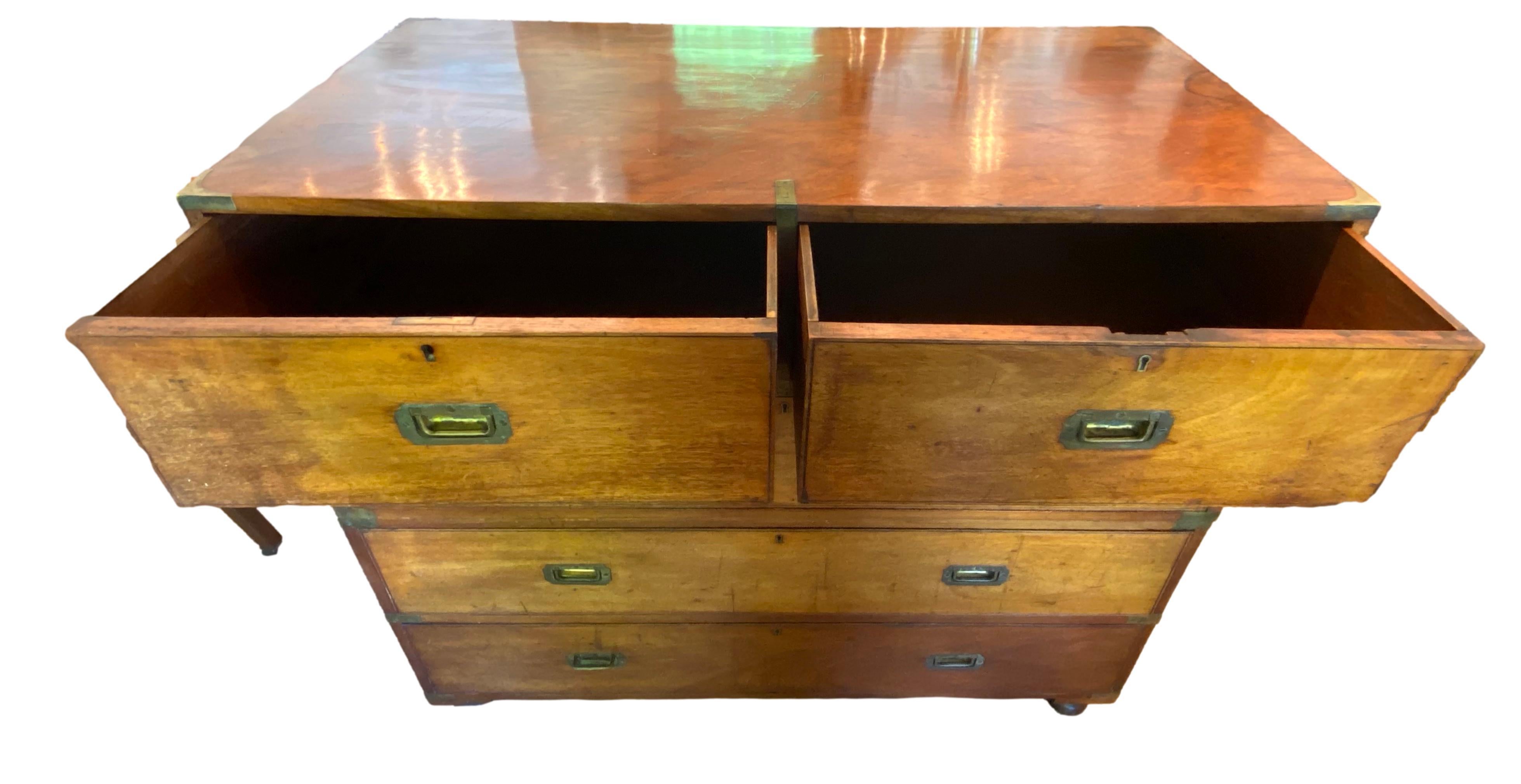 Very Large English Campaign Chest For Sale 1