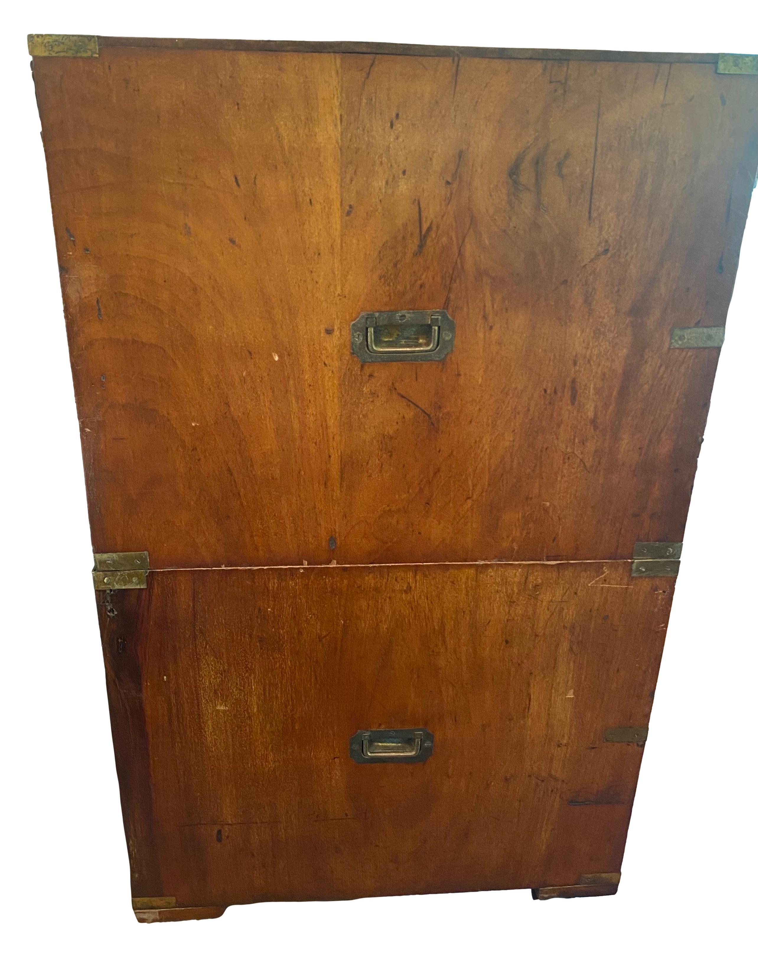Very Large English Campaign Chest For Sale 3