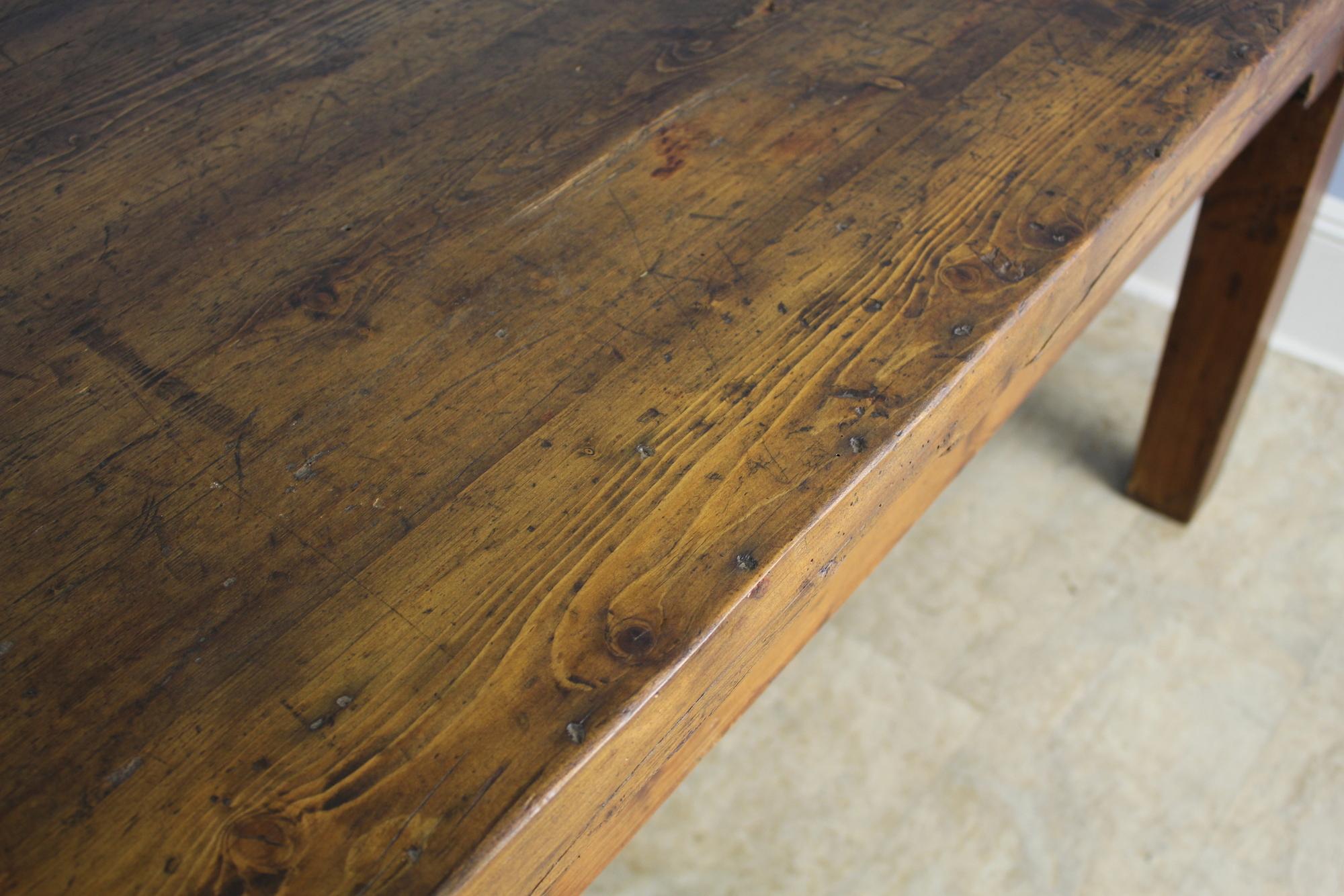 Very Large English Pine Farm Table 4