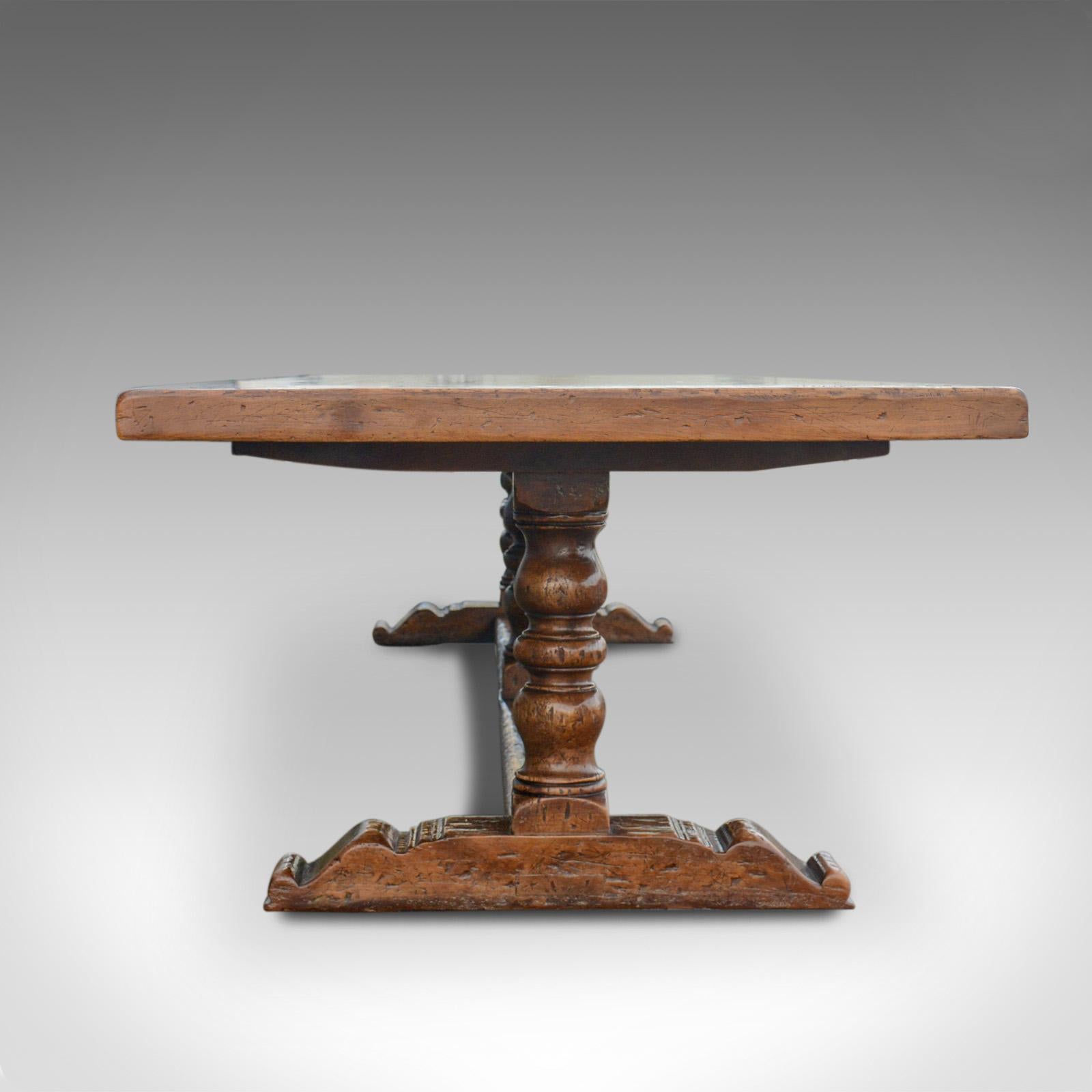 Very Large English Refectory Table in the Jacobean Manner, Seats 20 In Good Condition In Hele, Devon, GB