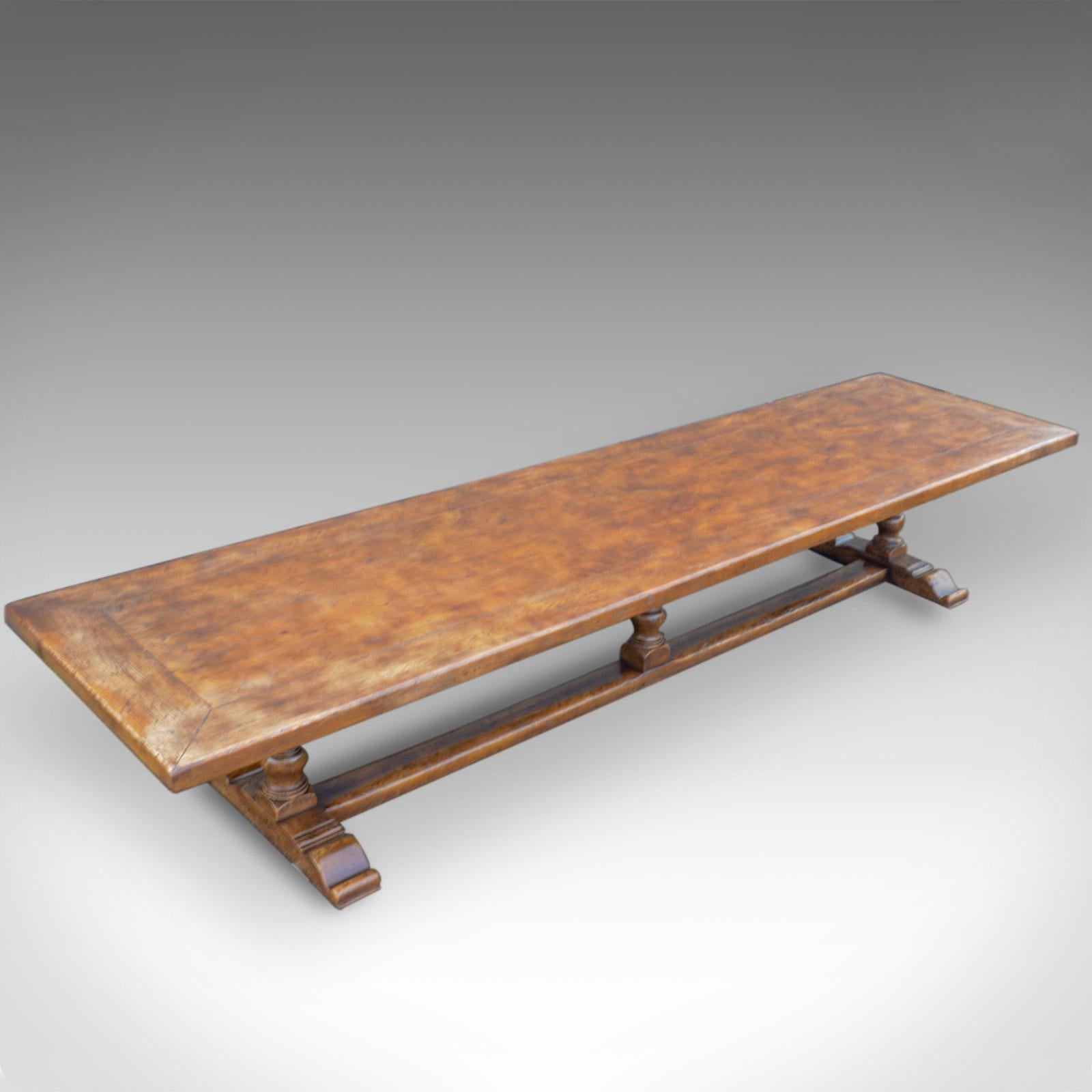 Very Large English Refectory Table in the Jacobean Manner, Seats 20 3