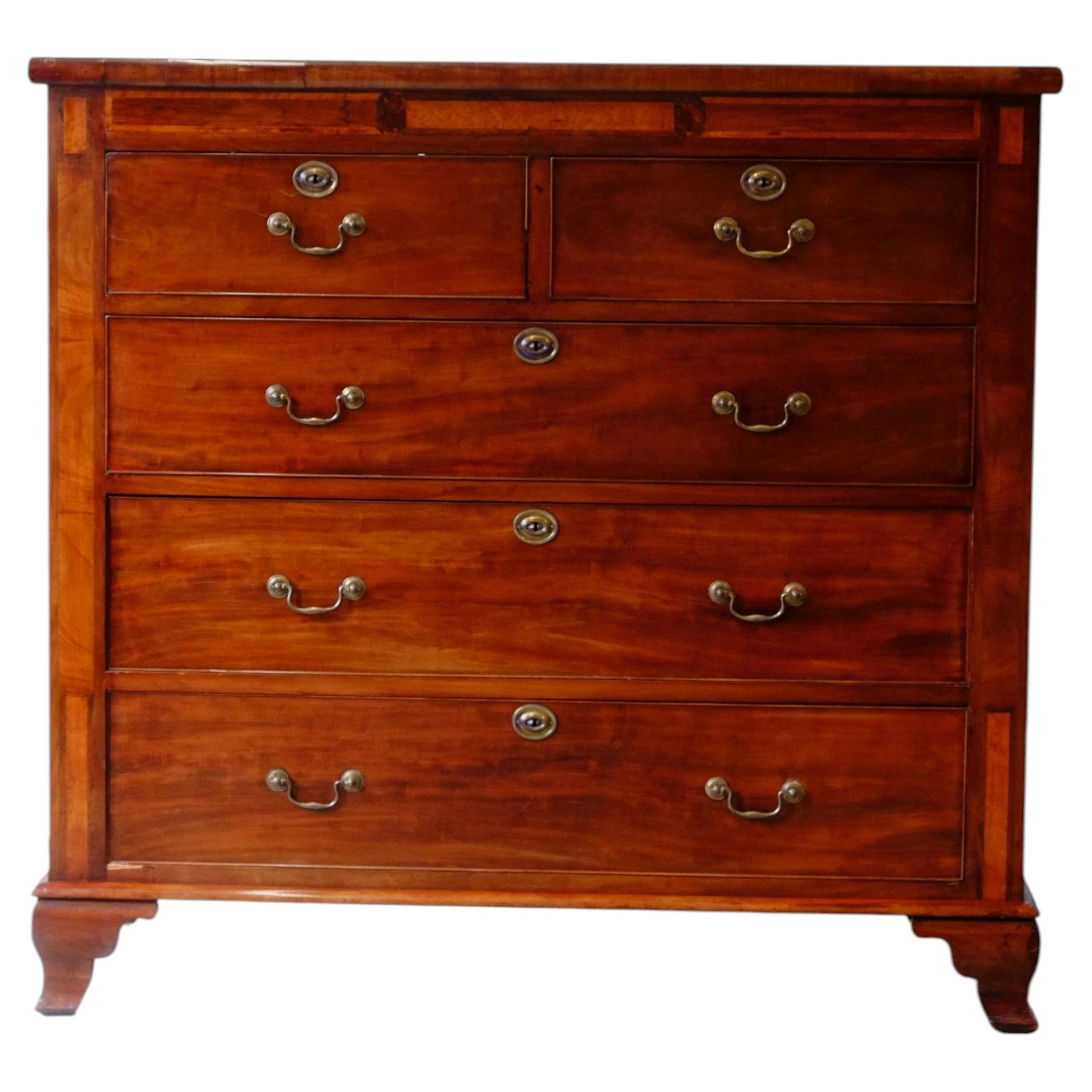 Sehr große englische viktorianische Mahagoni-Schubladen-Kommode / Credenza