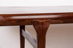 Very large extendable Danish coffee table in Rosewood by Johannes Andersen 1960.