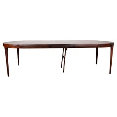 Très grande table à manger danoise extensible ( 270 cm)  Bois de rose d'Ib Kofod Larsen.