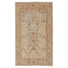 Very Large Fine Rug in Neutrals, Cream, Taupe, Gold, Light Blue & Green