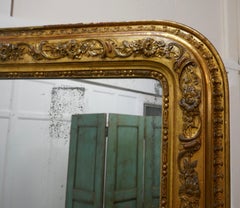 Very Large French 19th Century Louis Philippe Gold Mirror