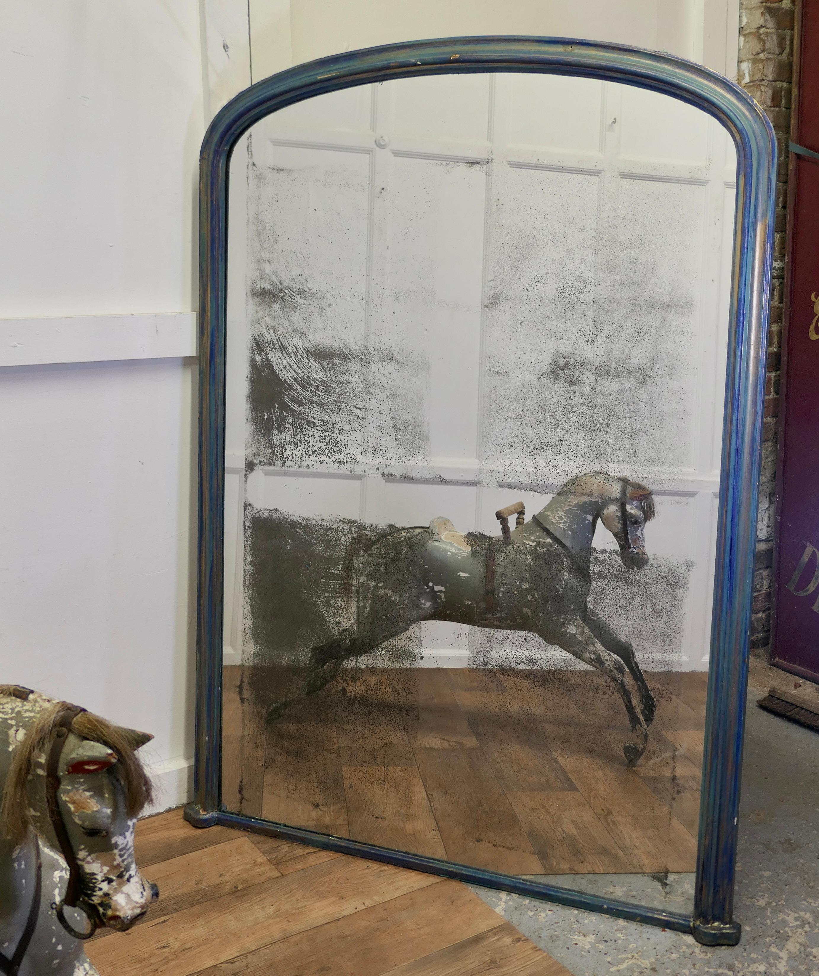 Very Large French 19th Century Louis Philippe Mirror/Overmantle


This is a very Large Example of a Louis Philippe Mirror/Overmantel, the 3” moulded mirror frame has been given paint in various blues and gold, if this is not to your taste to would