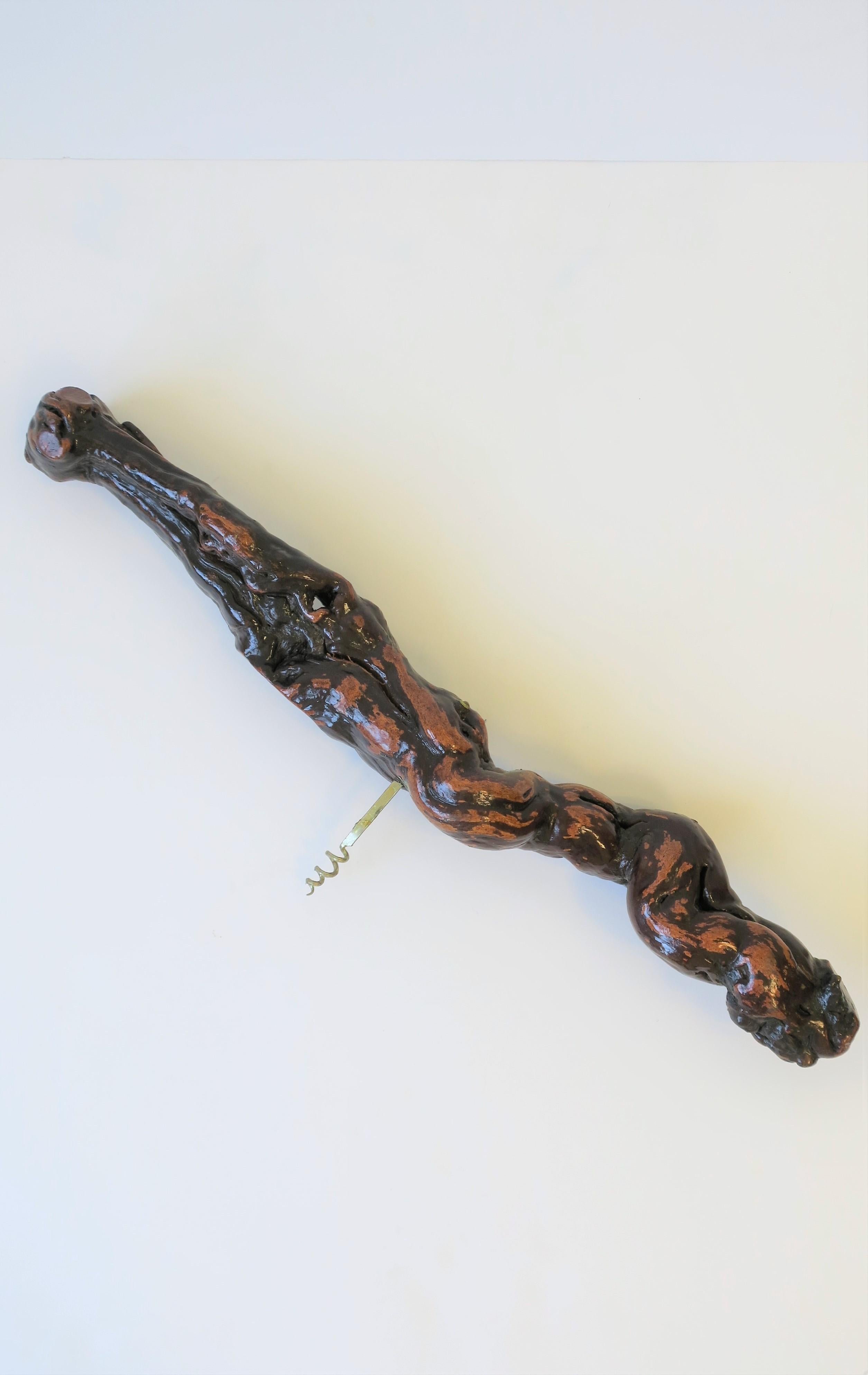 A very large French fruitwood corkscrew wine bottle opener. A great piece for a wine cellar, home bar, restaurant, winery, etc. A great decorative piece as well.

Piece measures: 24
