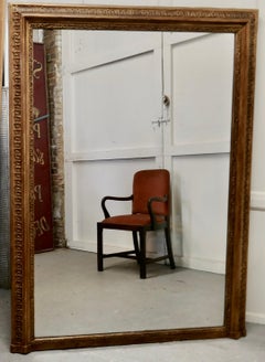 Very Large French Gilt Overmantel or Over Mantle Mirror