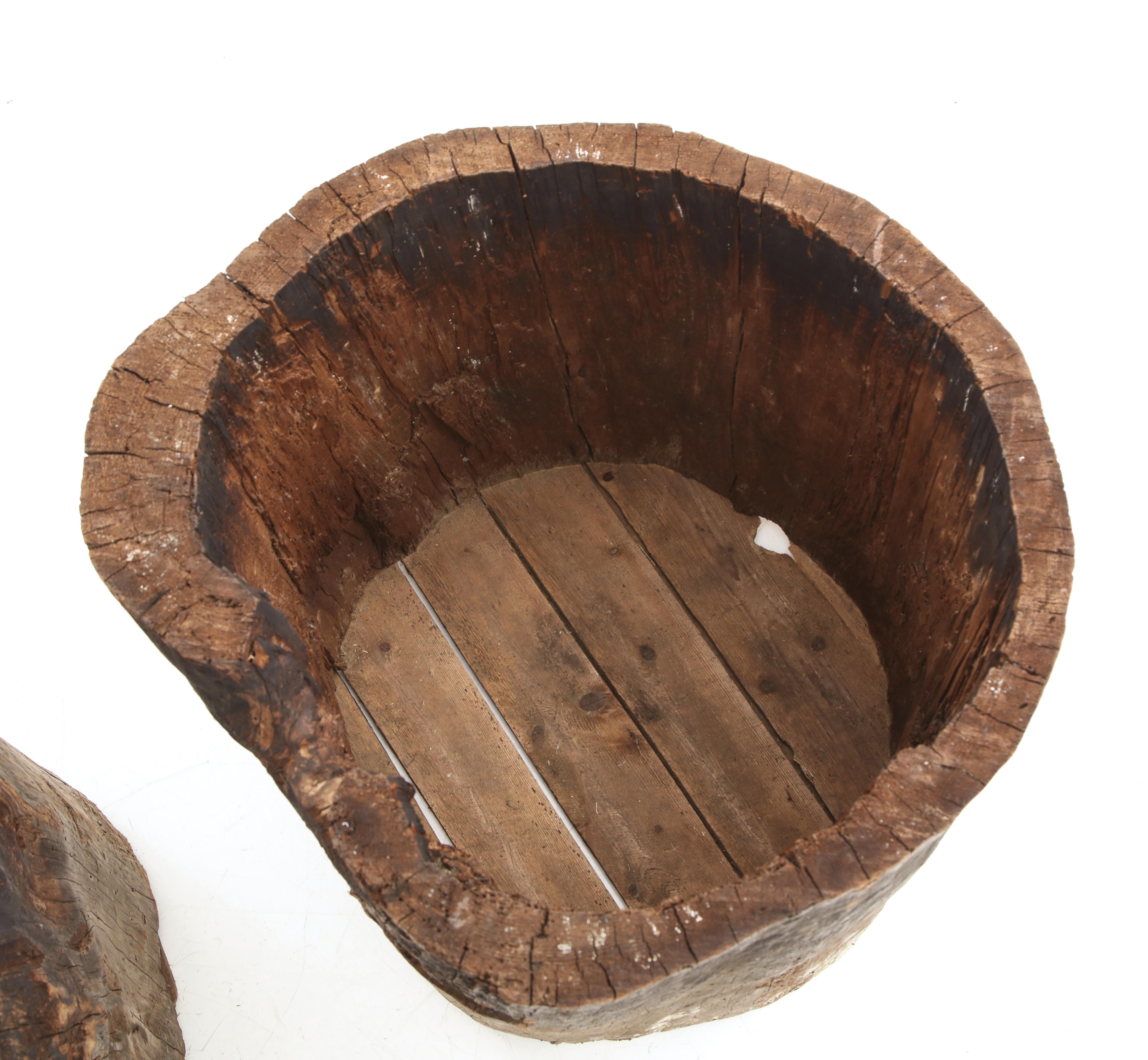 Very Large French Wood Primitive Vessels/Planter, circa 1900 3