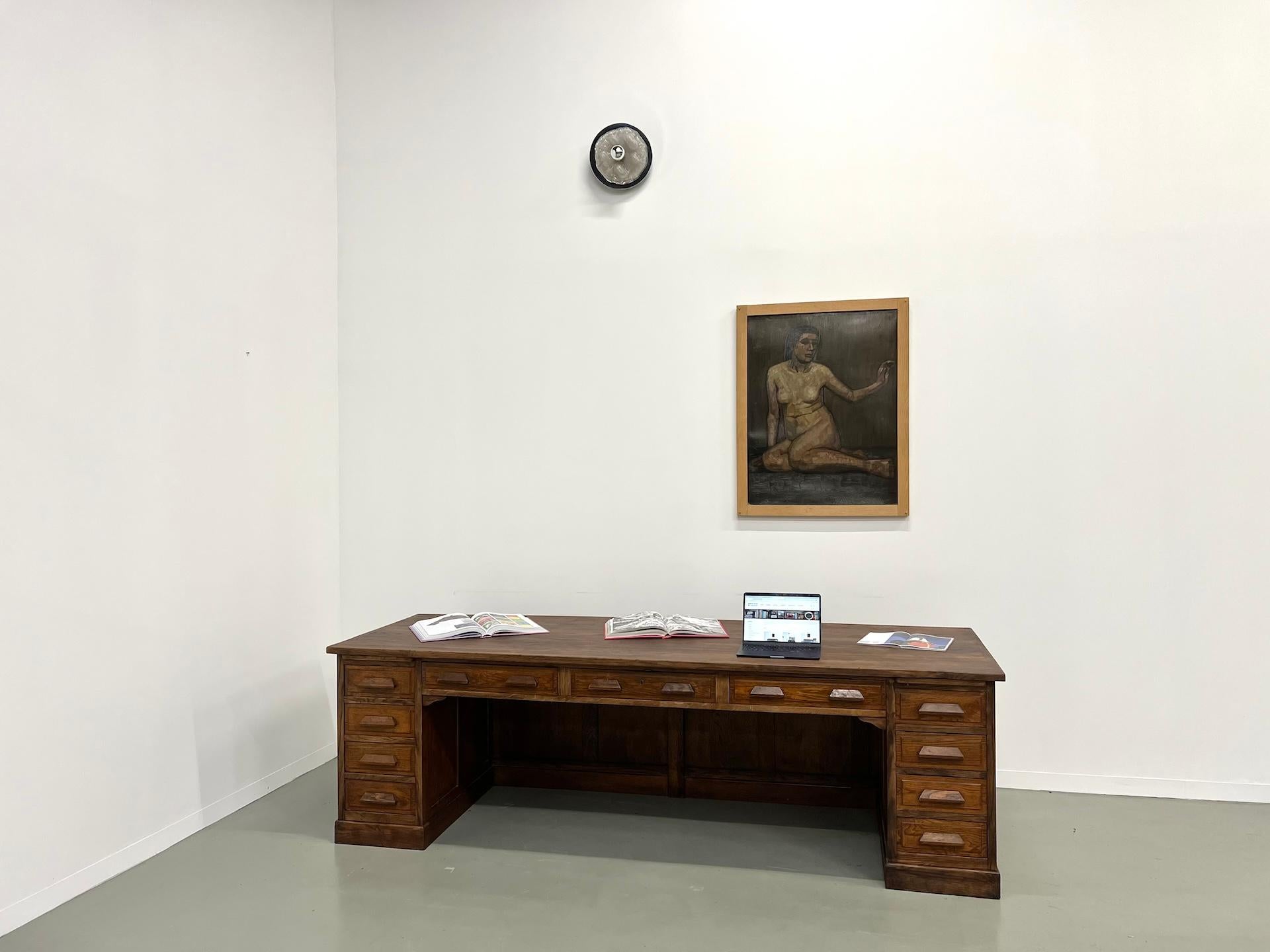 Very large french XXL oak sales counter For Sale 10