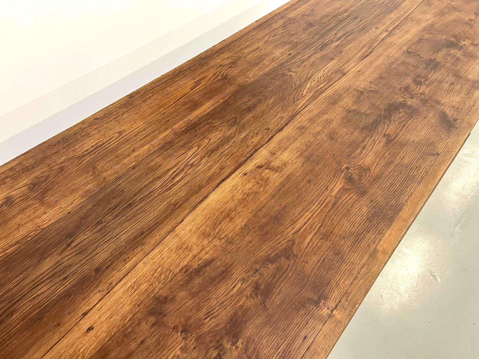 Very large french XXL oak sales counter For Sale 2