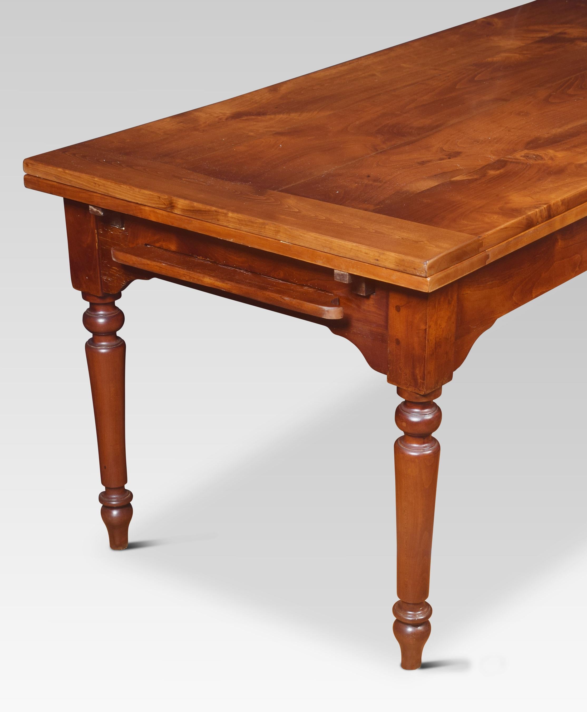 British Very Large Fruitwood Farmhouse Table For Sale