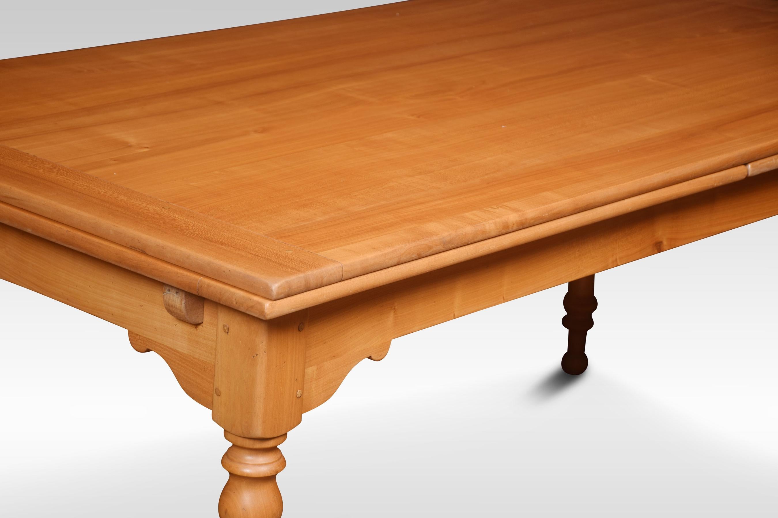Very Large Fruitwood Farmhouse Table In Good Condition For Sale In Cheshire, GB