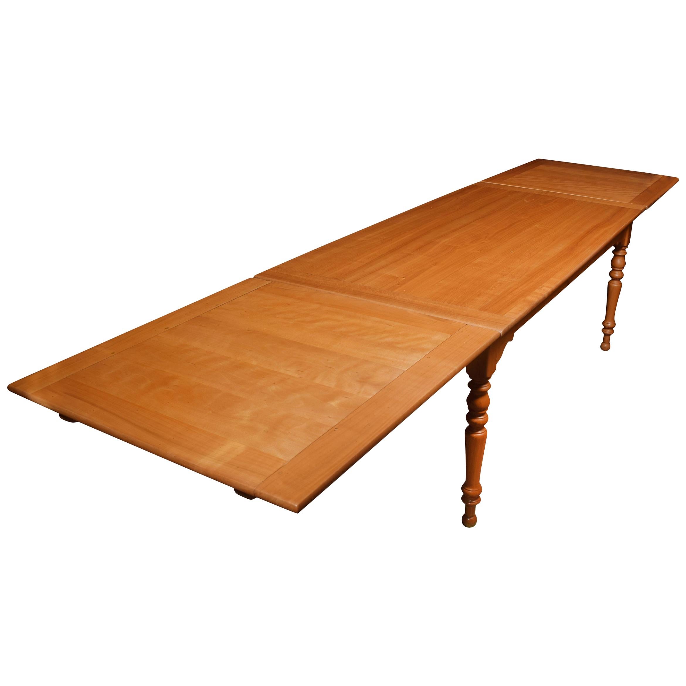 Very Large Fruitwood Farmhouse Table For Sale