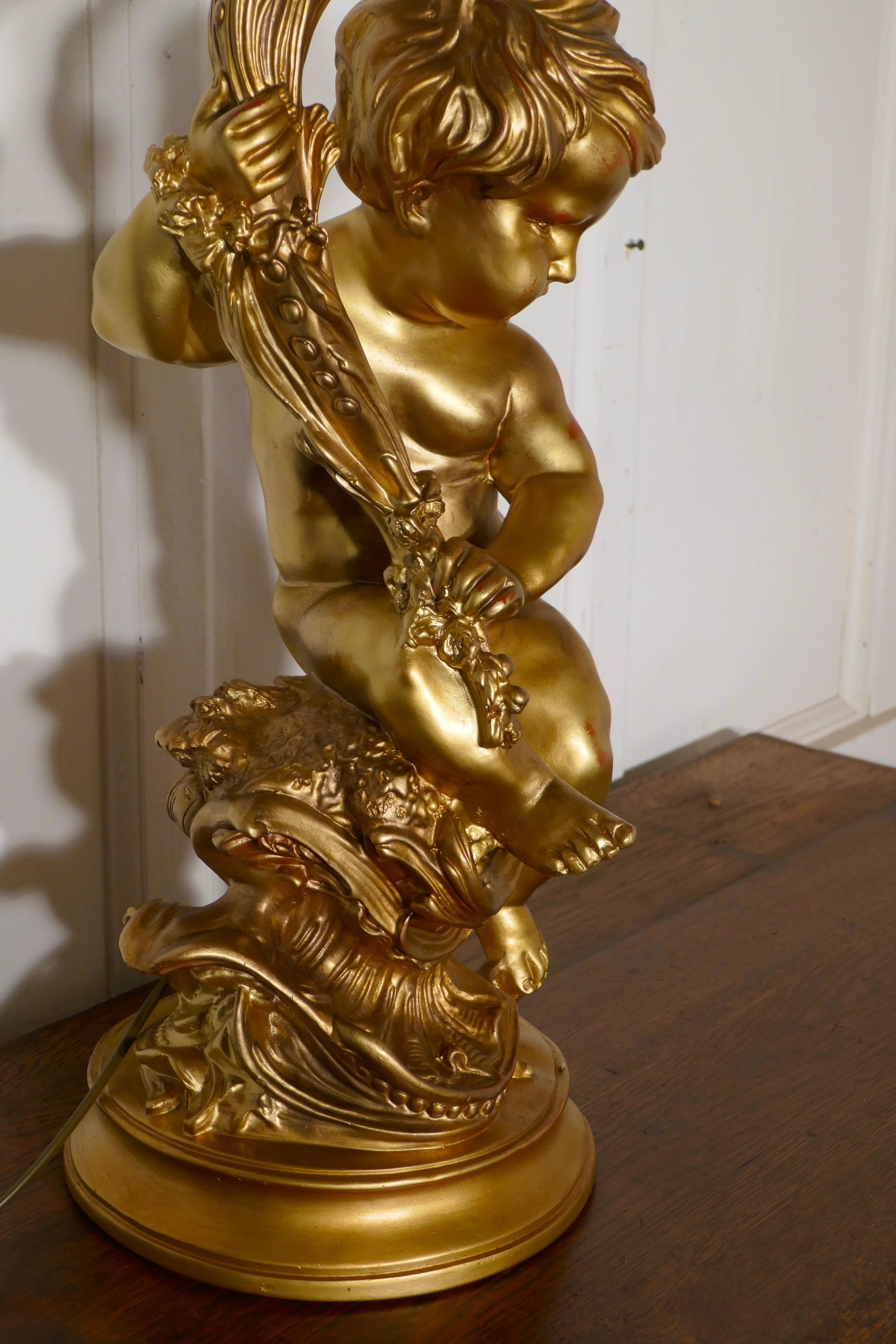 cherub table lamp