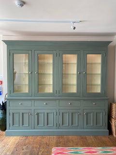 Very Large Glazed Kitchen Unit or Shop Display Cabinet