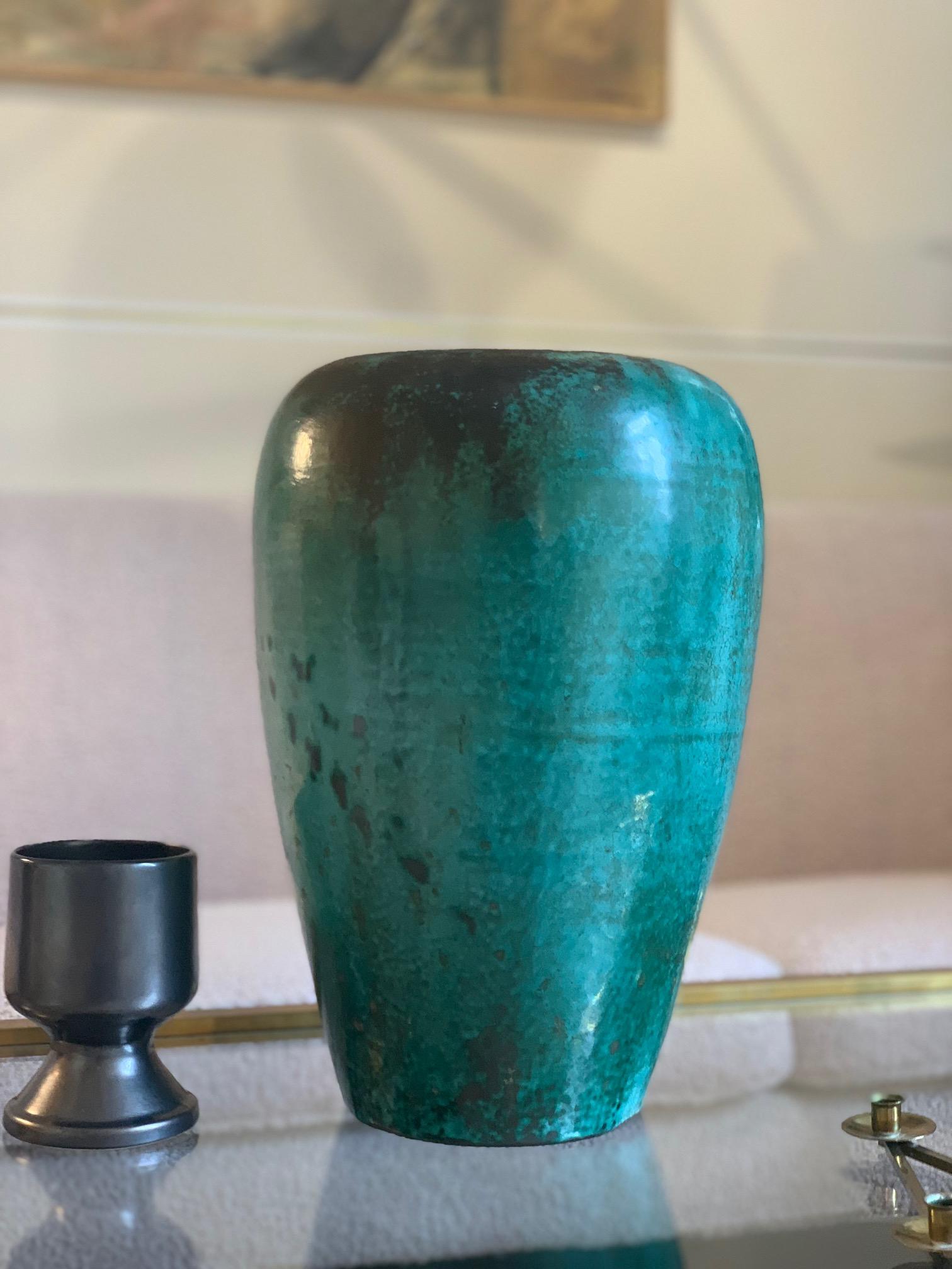 Very Large Green Vase by Primavera 4