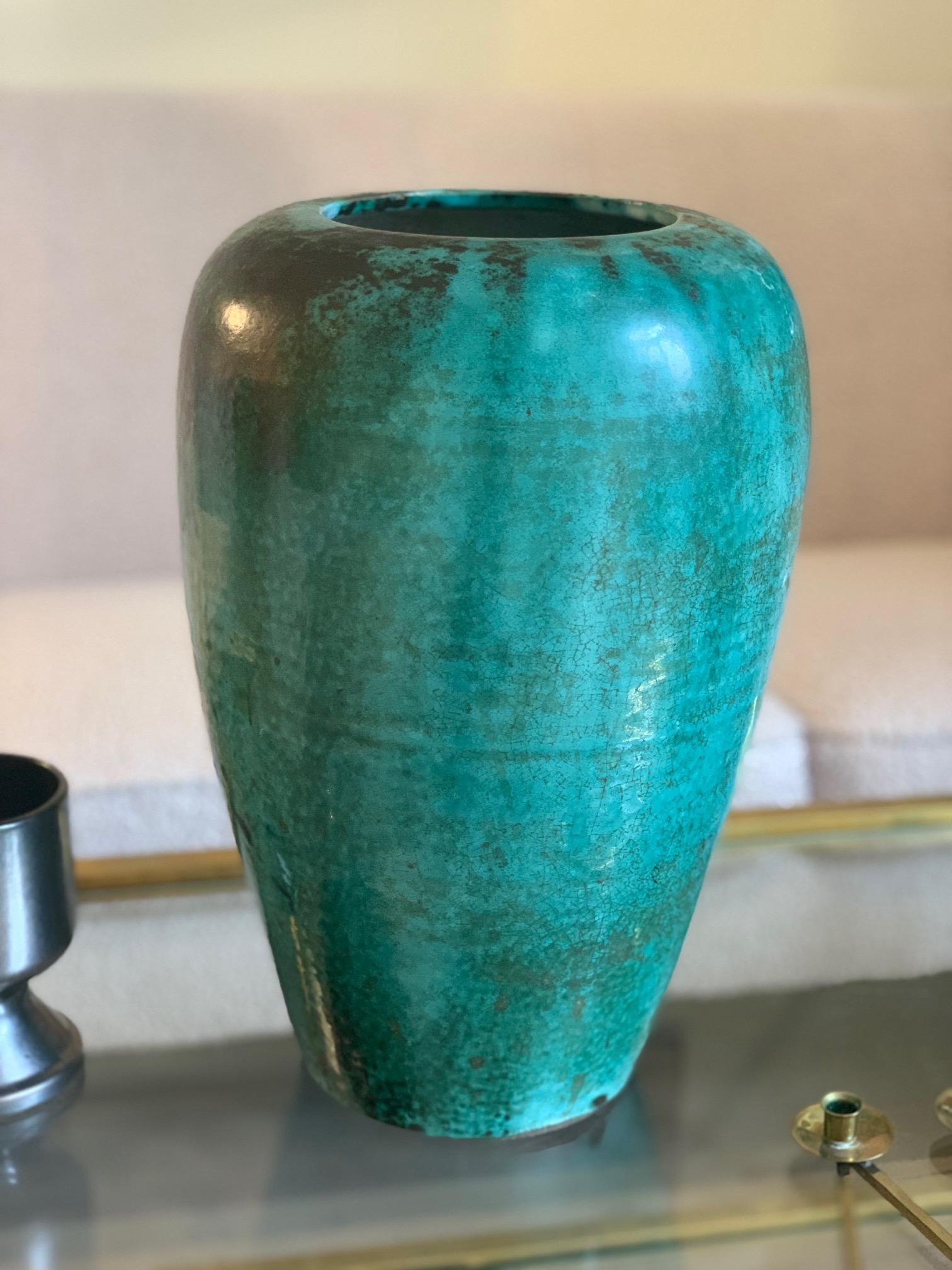 Very Large Green Vase by Primavera 5
