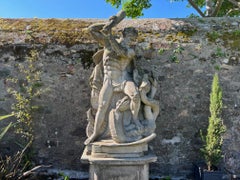 Very large hand-carved Italian Vicenza stone statue depicting Hercules
