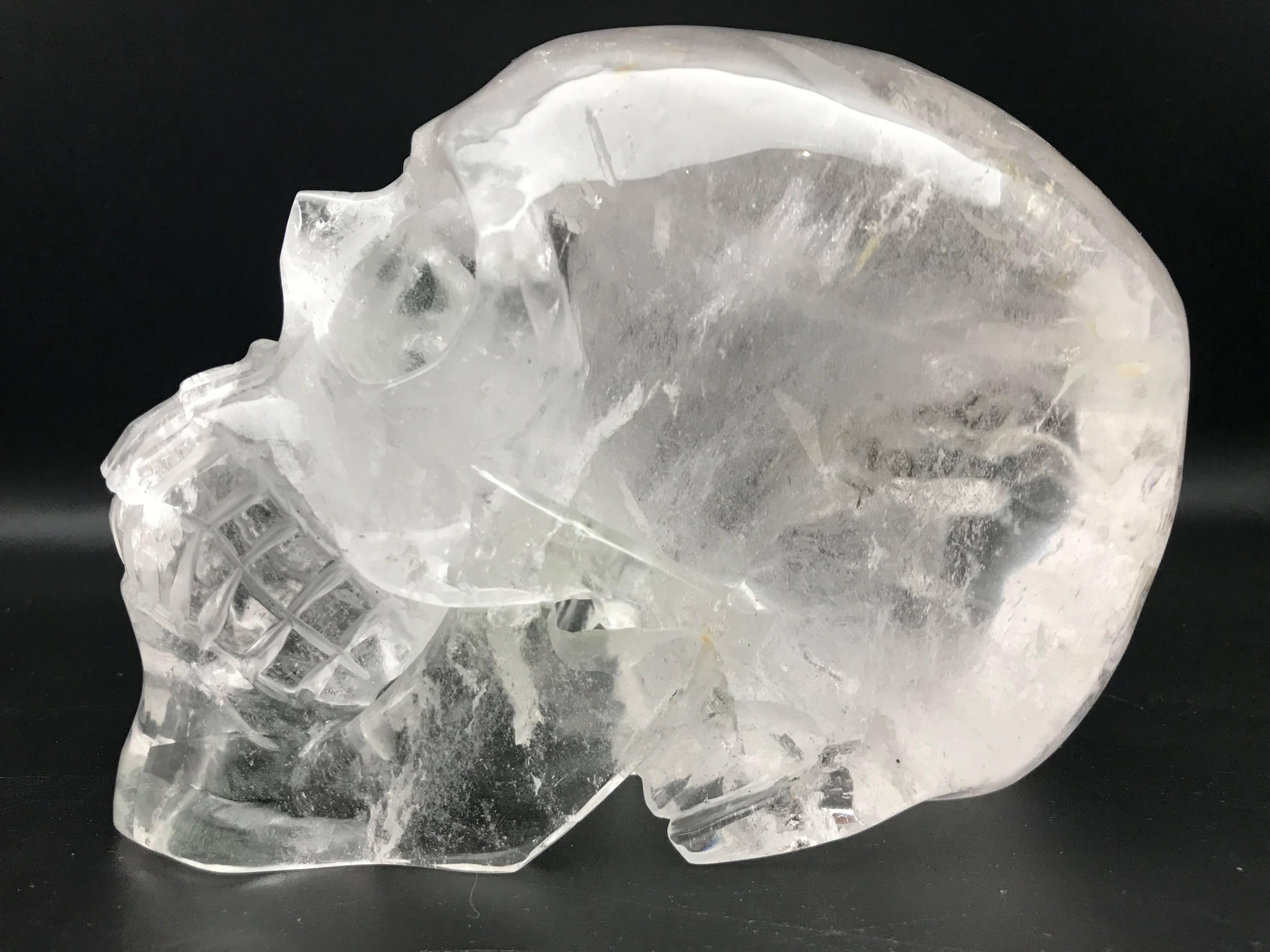 Quartz Very Large Hand-Carved Rock Crystal Skull
