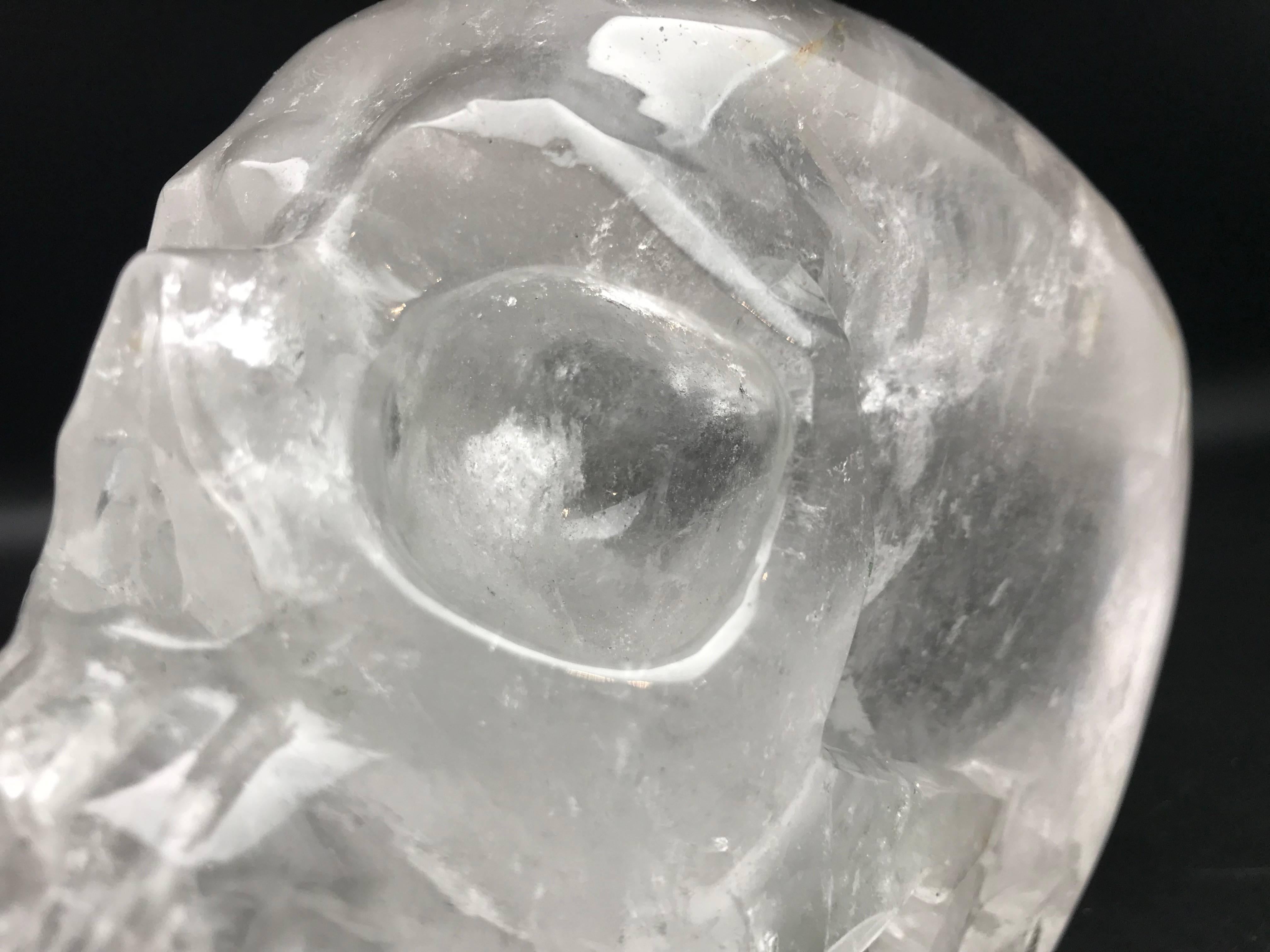Brazilian Very Large Hand-Carved Rock Crystal Skull